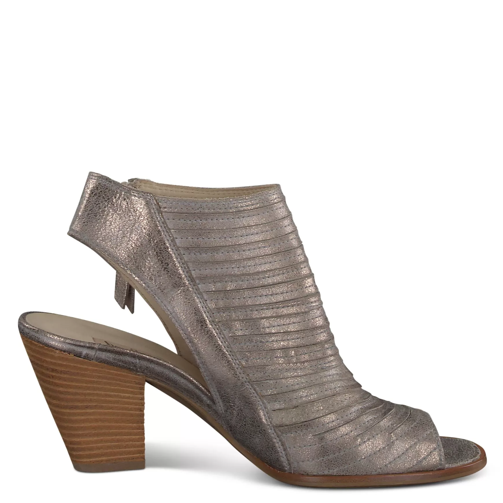 Paul Green Cayanne Peep Toe Bootie Metallic Smoke Clearance