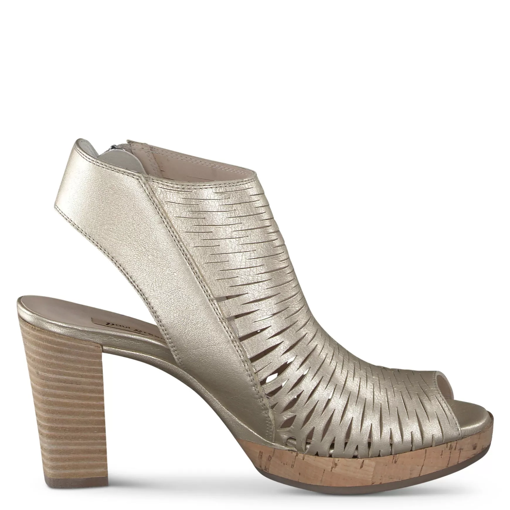 Paul Green Costa Peep Toe Bootie Gold Metallic Leather Shop