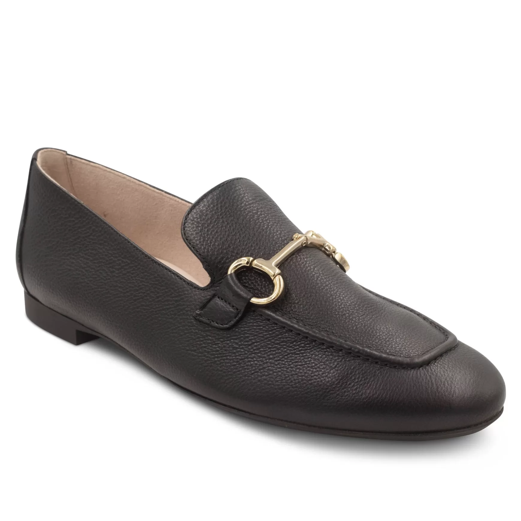 Paul Green Daphne Flat Black Leather Fashion