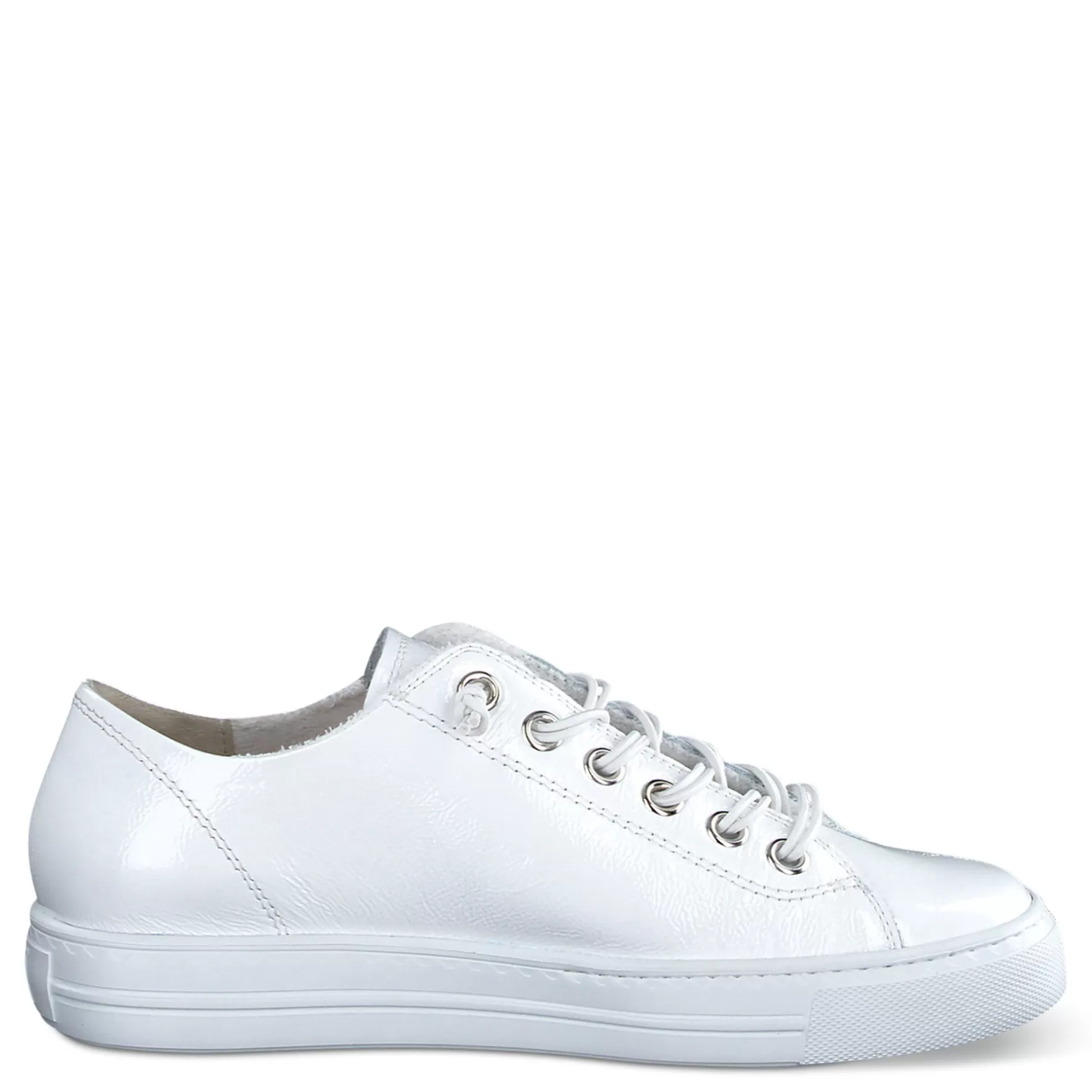 Paul Green Hadley Sneaker White Crinkled Patent Hot