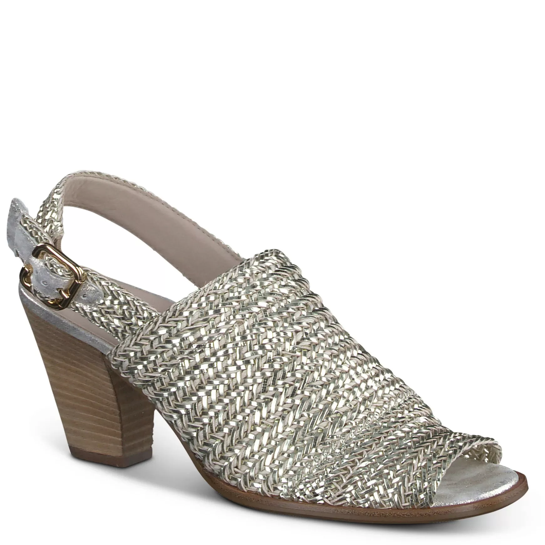 Paul Green Lovely Sandal Metallic Woven Nubuck Store