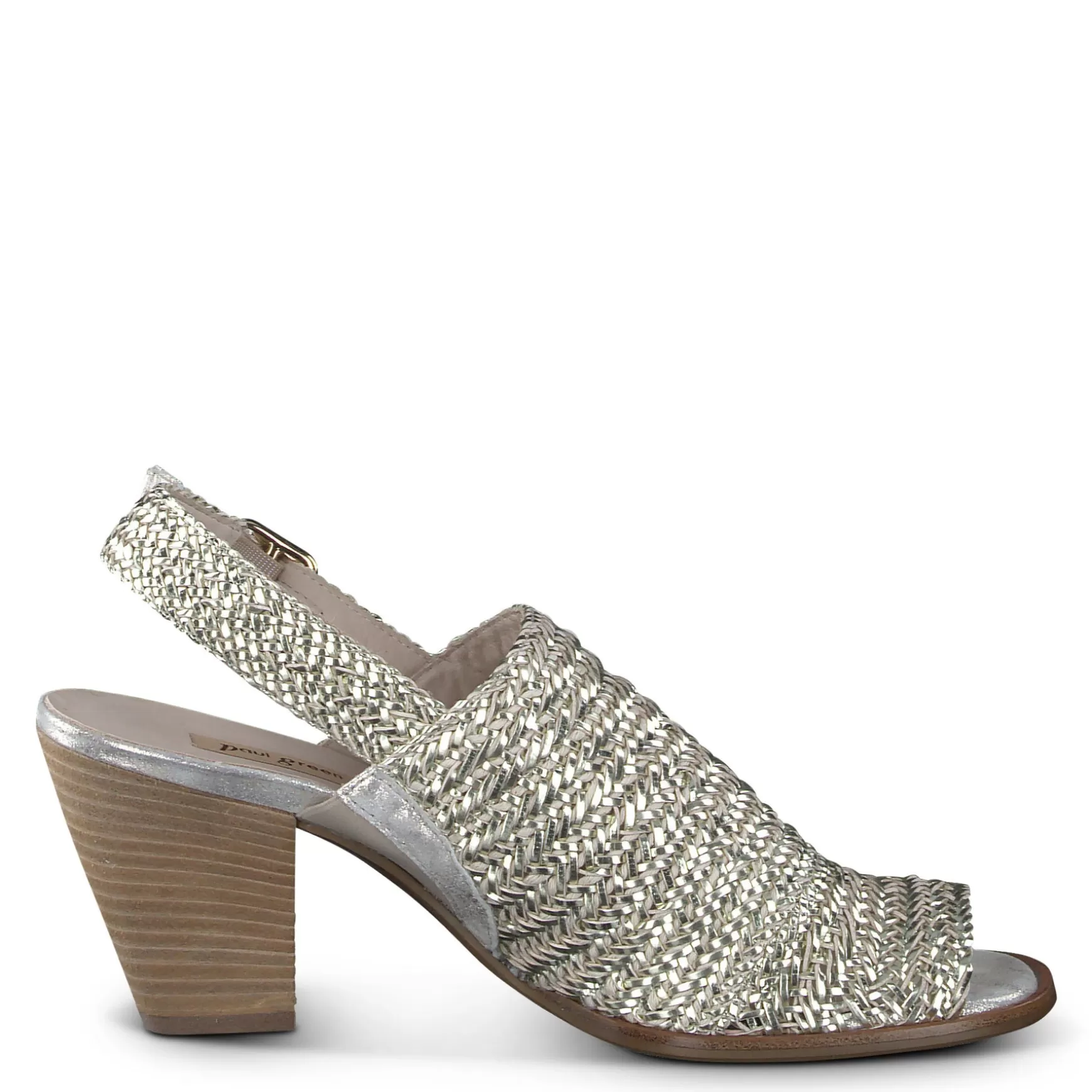 Paul Green Lovely Sandal Metallic Woven Nubuck Store