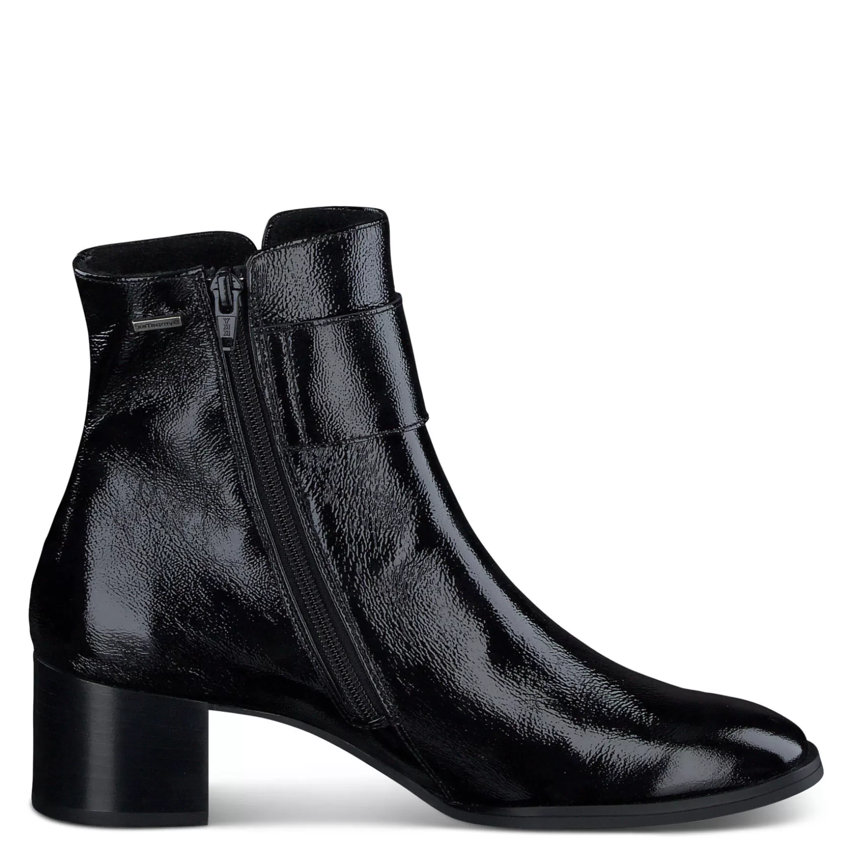 Paul Green Panache Boot Black Crinkled Patent Best Sale