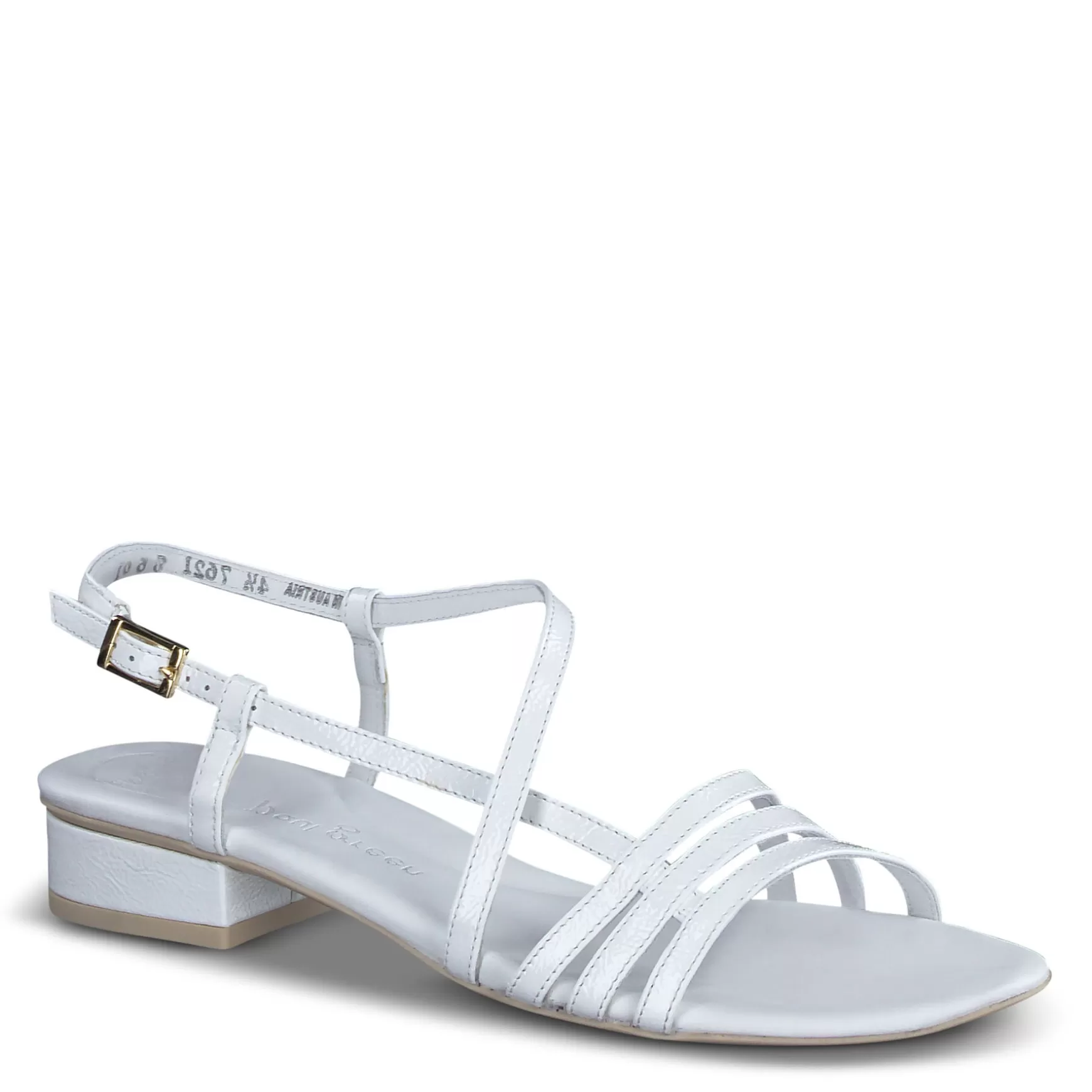 Paul Green Romance Sandal White Crinkled Patent Discount