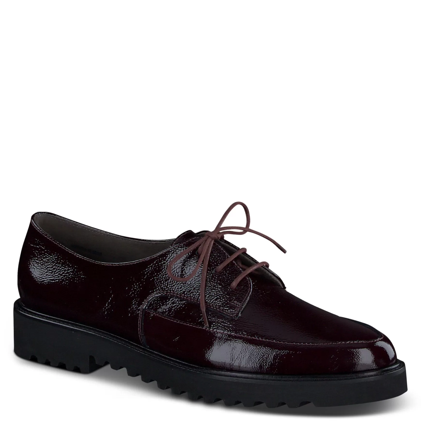 Paul Green Soho Oxford Bordo Crinkled Patent Flash Sale