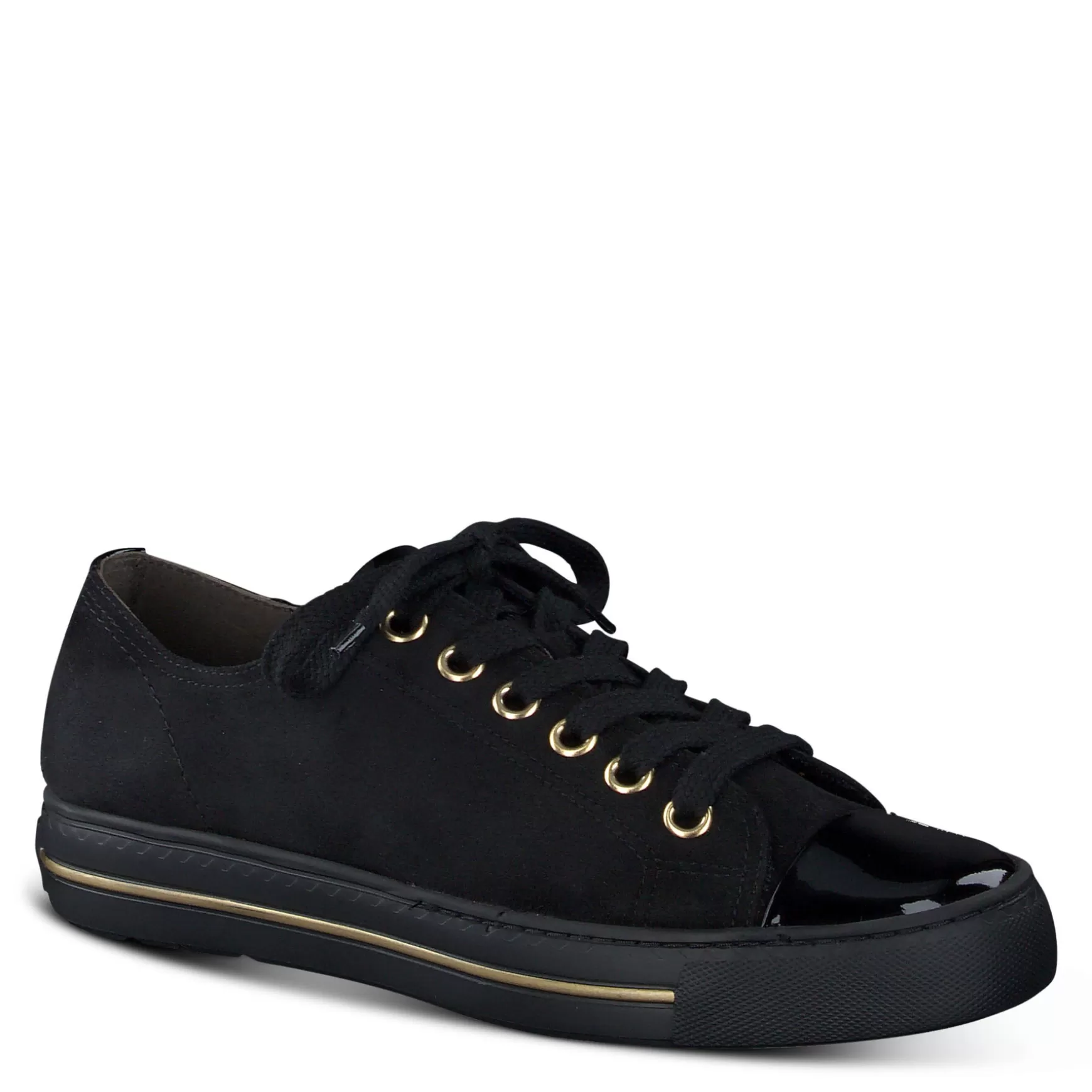 Paul Green Sophie Sneaker black suede patent  combo Online