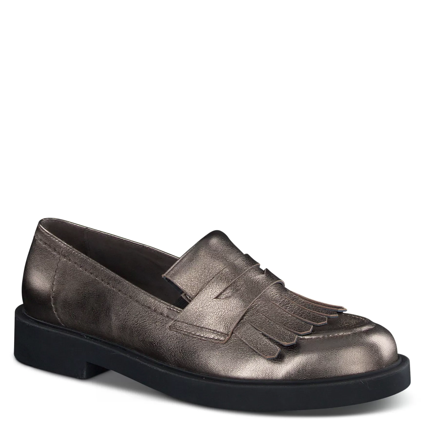 Paul Green Stacy Flat Grunge Metallic Leather Store