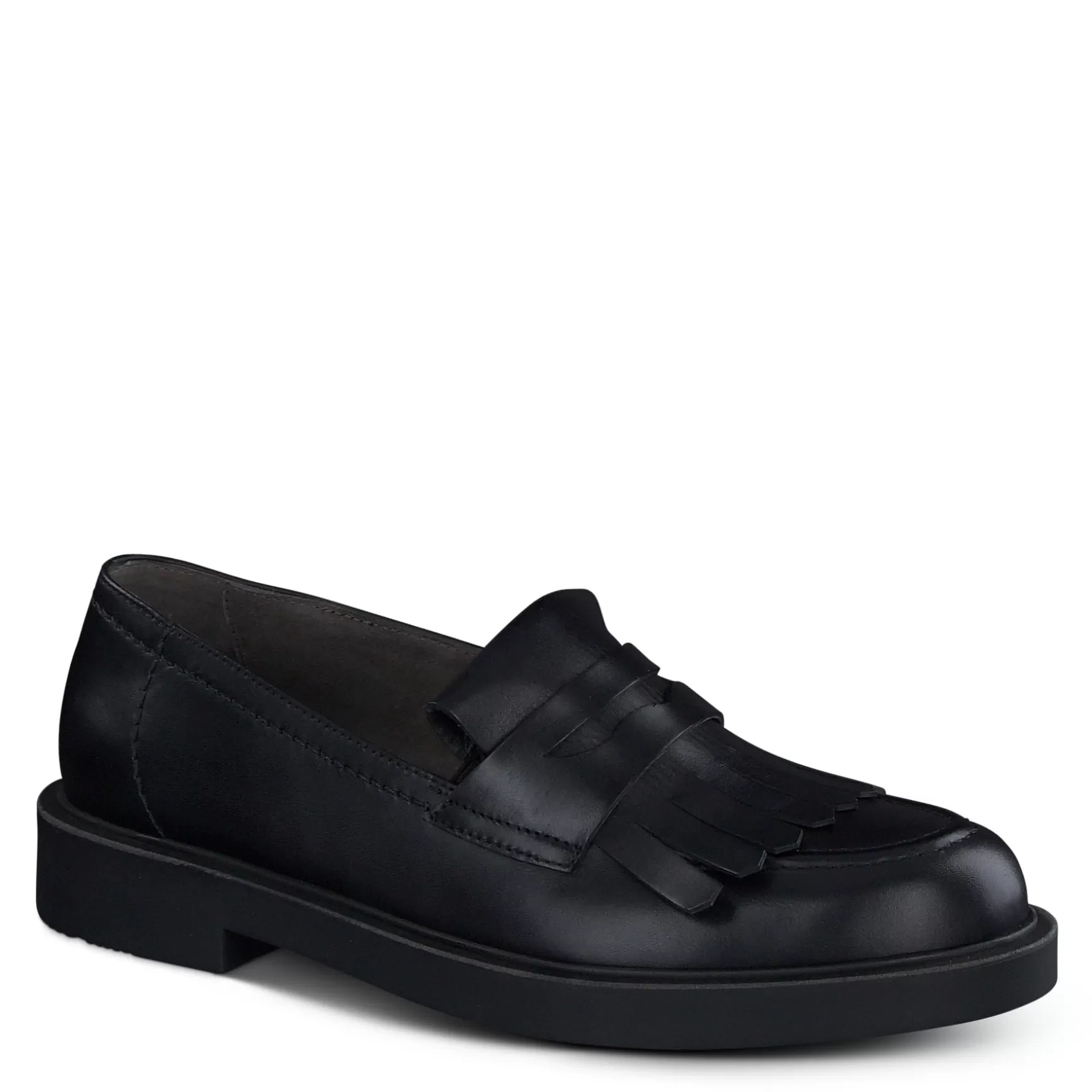 Paul Green Stacy Flat Black Leather Best