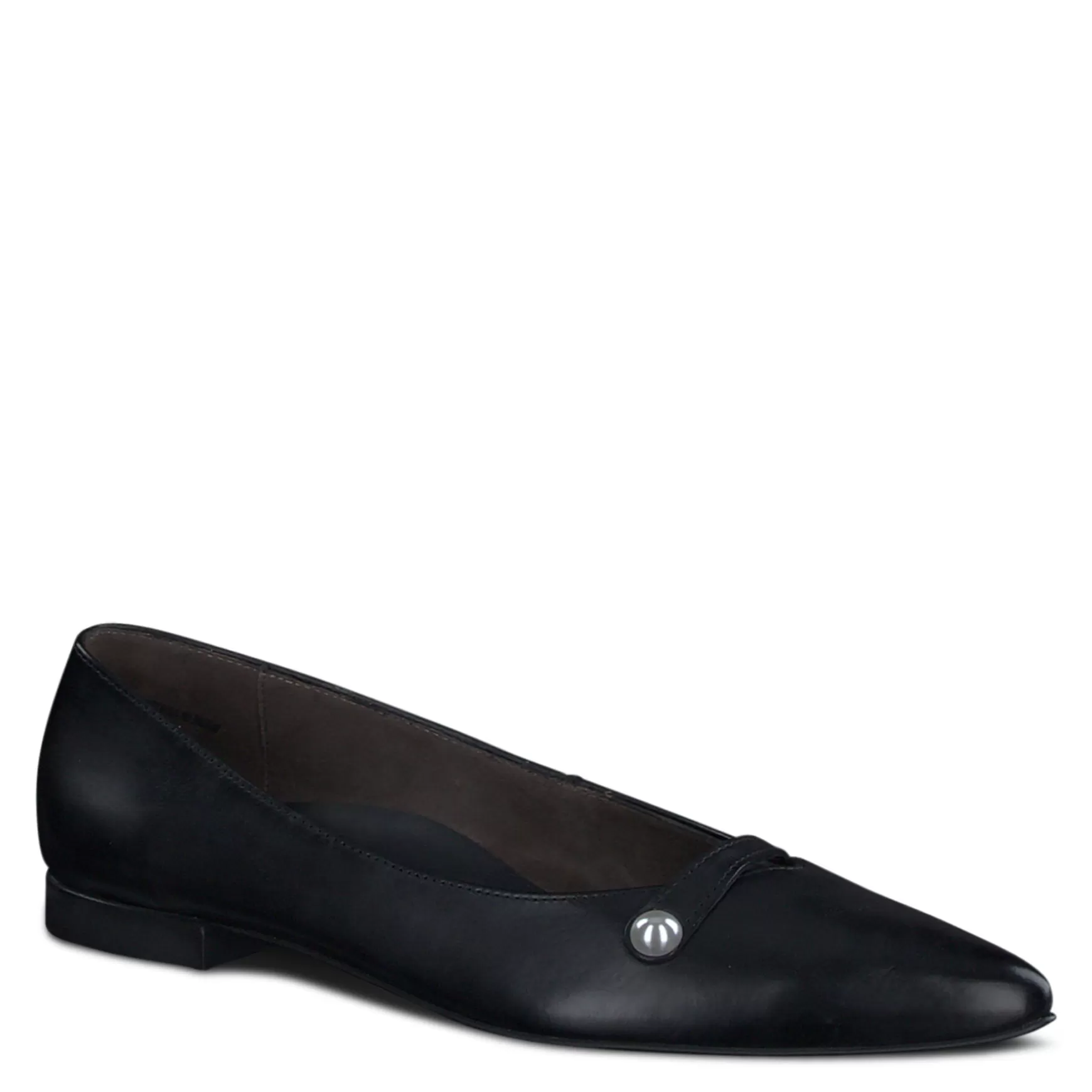 Paul Green Tahitian Flat Black Leather Fashion