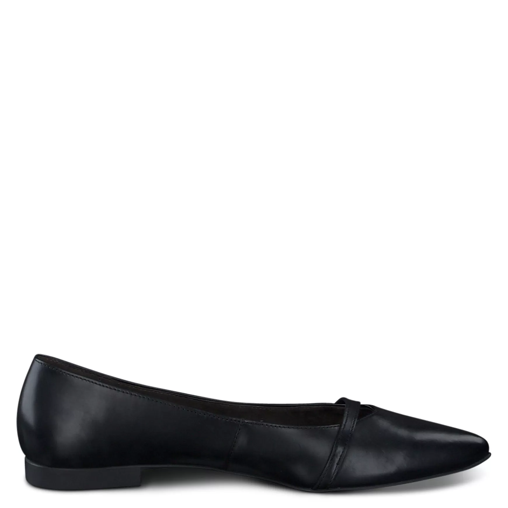 Paul Green Tahitian Flat Black Leather Fashion