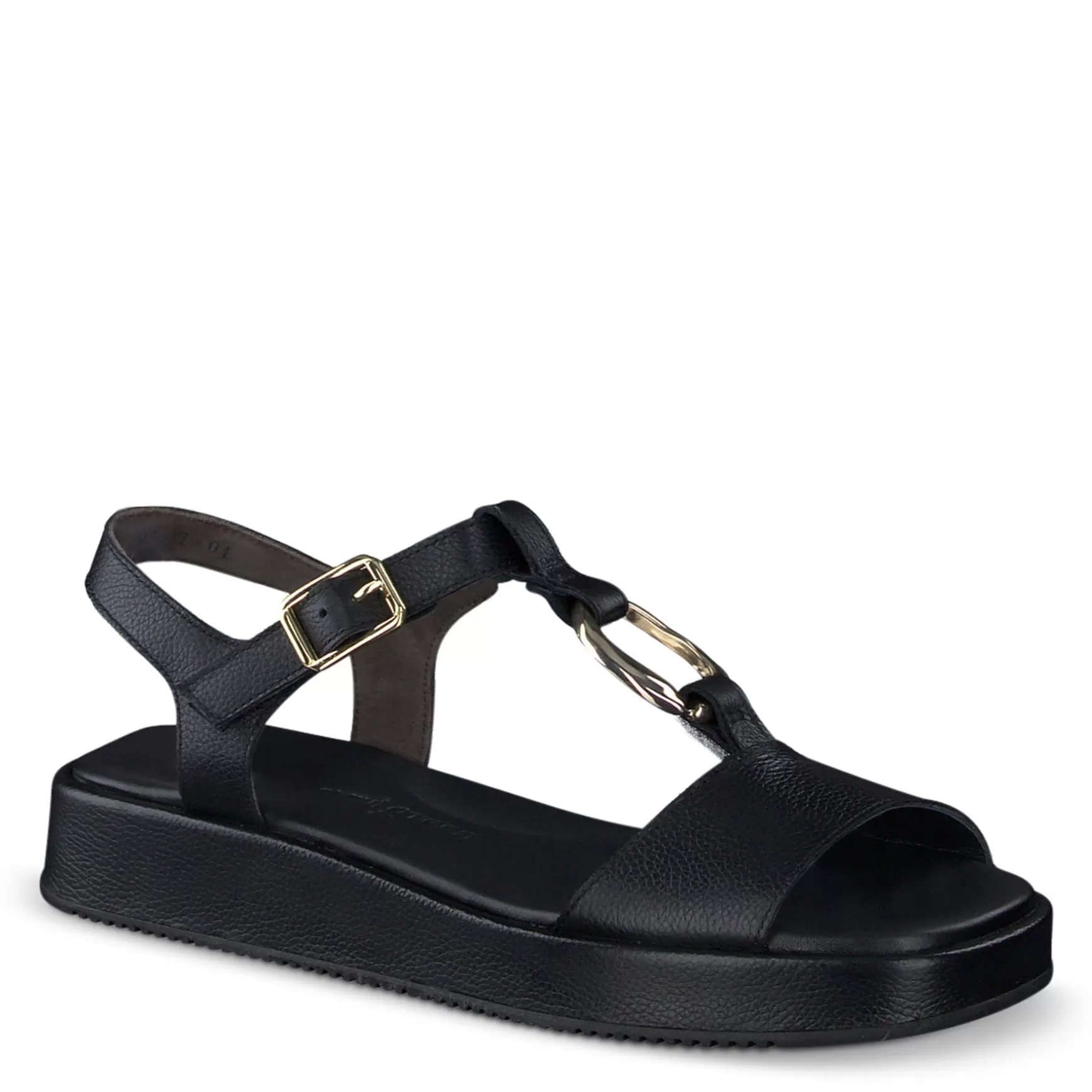 Paul Green Taos Sandal Black Leather Fashion