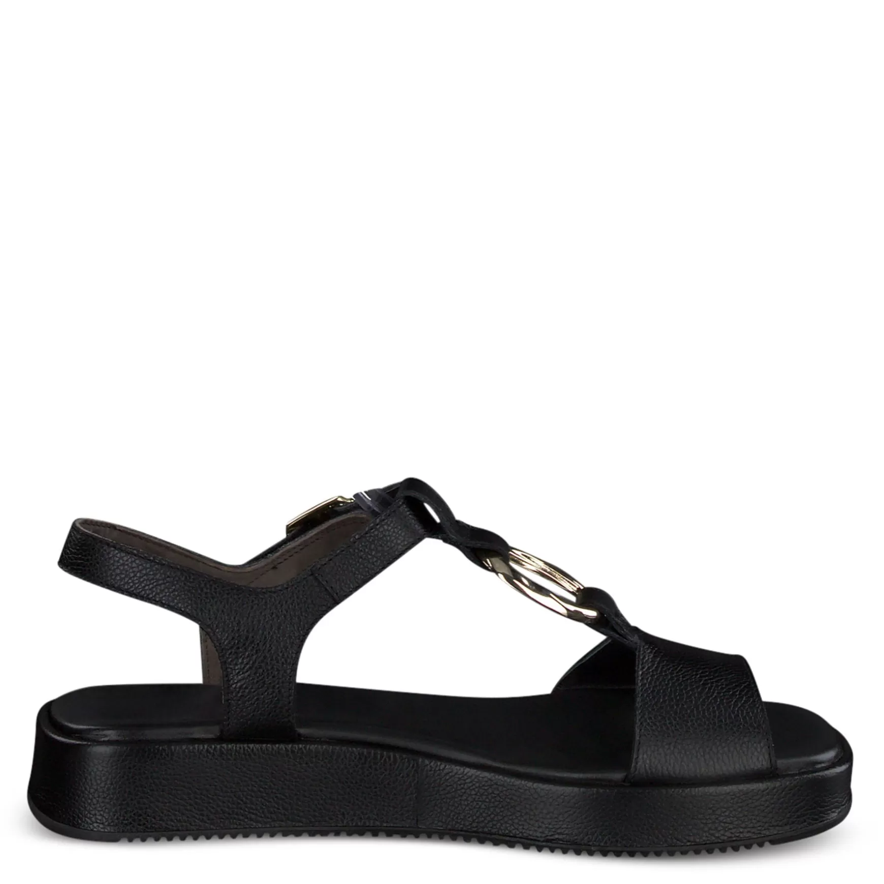 Paul Green Taos Sandal Black Leather Fashion