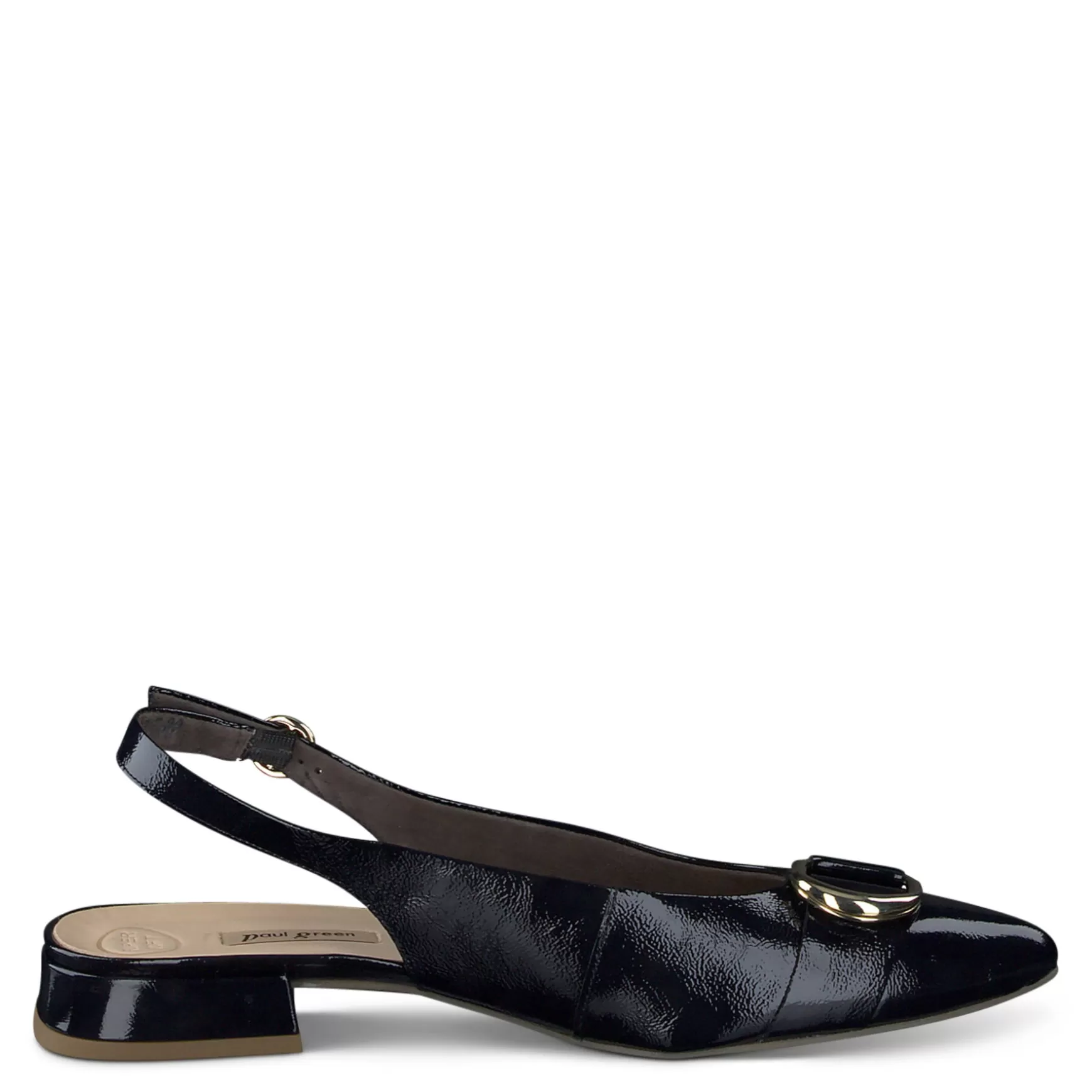 Paul Green Tara Flat Ocean Crinkled Patent Shop