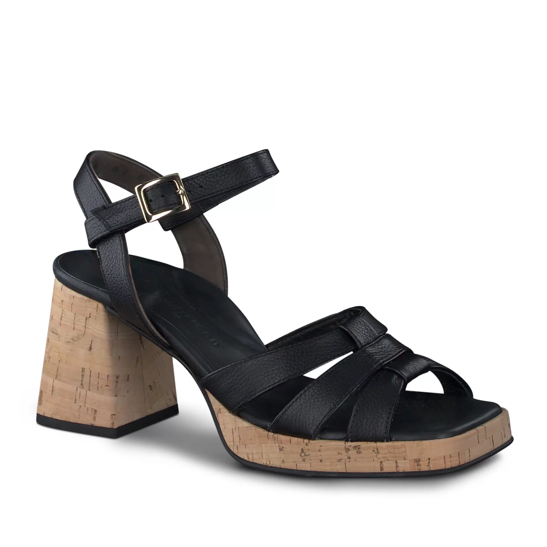 Paul Green Tina Sandal Black Leather Store