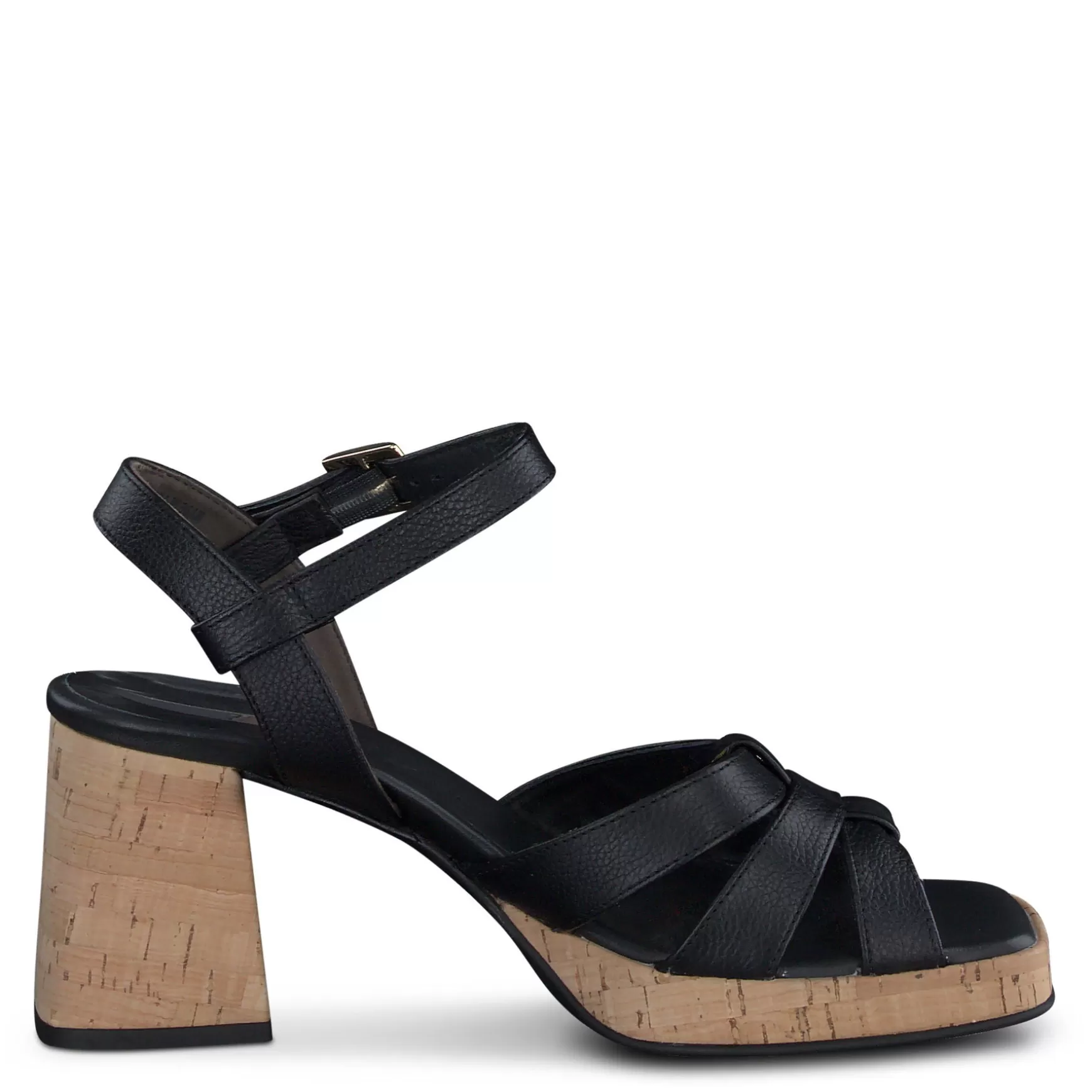 Paul Green Tina Sandal Black Leather Store