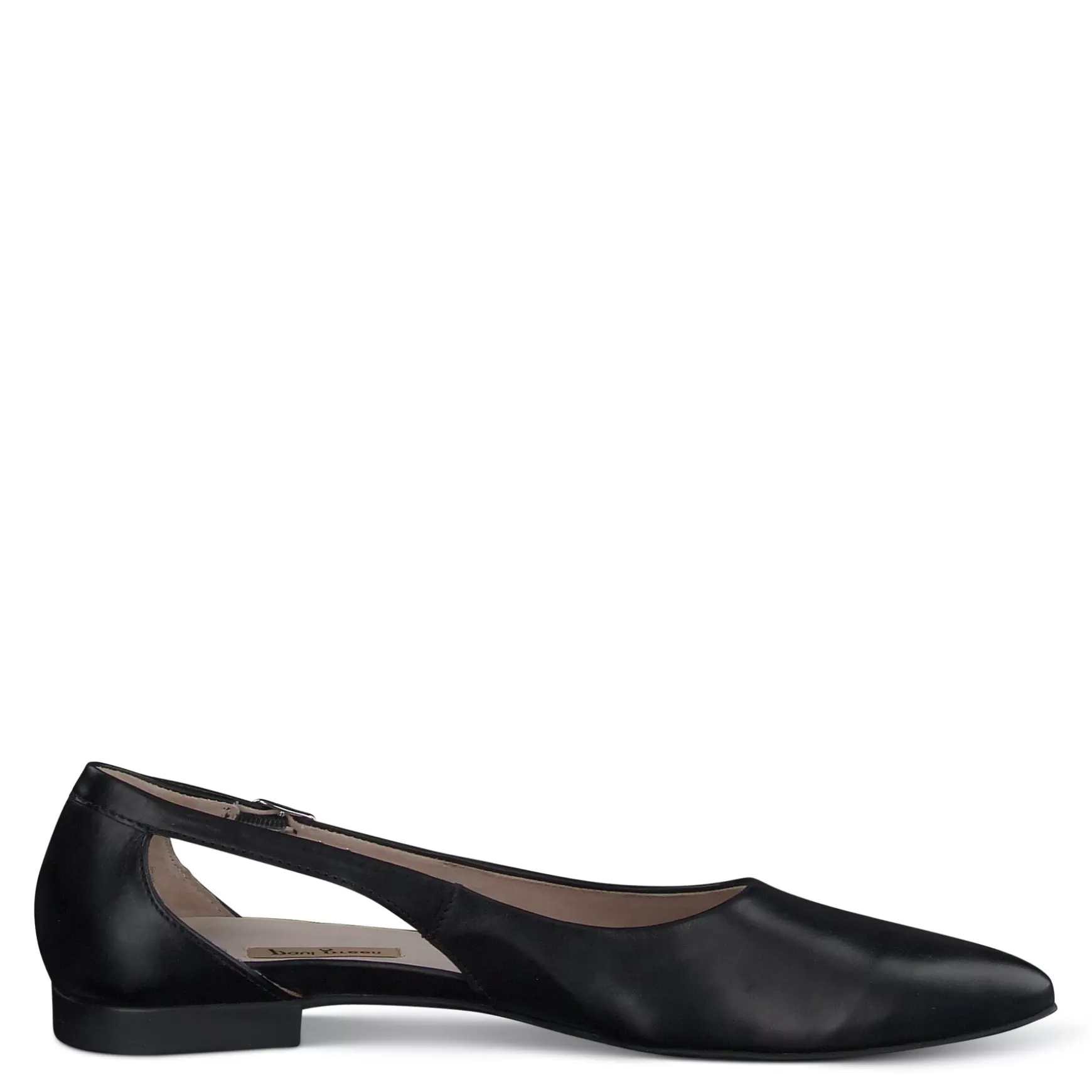 Paul Green Tyra Flat Black Leather Shop