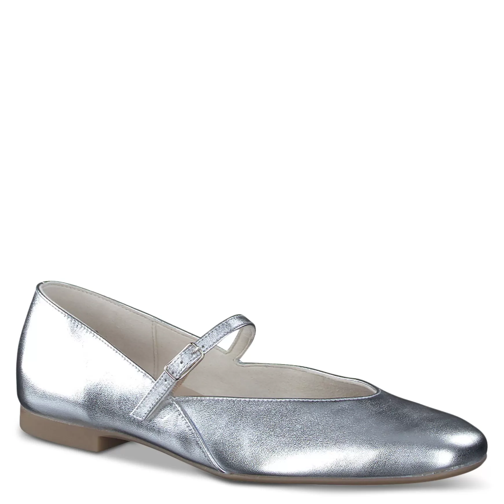 Paul Green Vanna Mary Jane Flat alu metallic nappa New