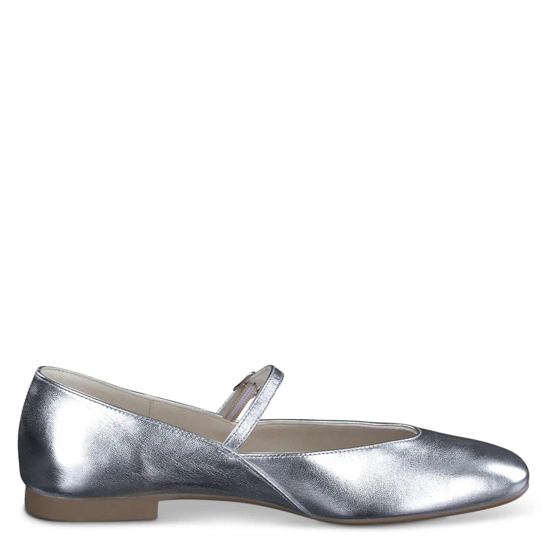 Paul Green Vanna Mary Jane Flat alu metallic nappa New